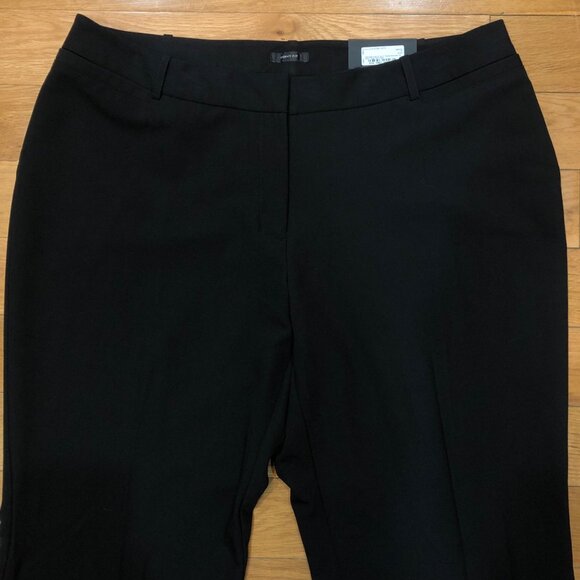 NWT Worthington Curvy Fit Trouser Leg Black Stretch Dress Pants Size 16 - Picture 3 of 6